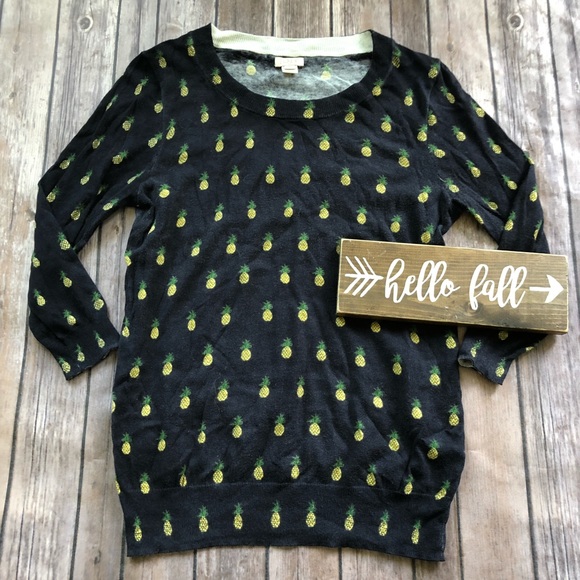 J. Crew Factory Sweaters - J. Crew Charley Pineapple Sweater Size Small